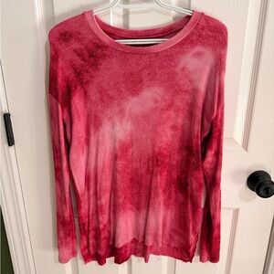 American Eagle Outfitters Pink Tie-Dye Long Sleeve light sweater